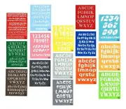 Alphabet & Number Plastic Stencil Set for Children (8x10 inches) 15 Pack