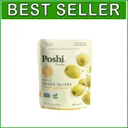 Convenient Lemon & Rosemary Green Olives - On-the-Go Vegan Snacks, 30 Pouch Pack