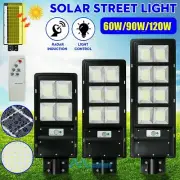 Commercial 120W LED Solar Street Light IP67 Outdoor Dusk-to-Dawn PIR Sensor Lamp