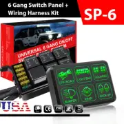 6 Gang Switch Panel ON/OFF Push Electronic Relay Control System Boat Marine 12V (for: Subaru)