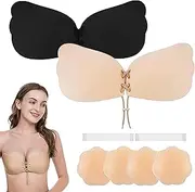 [BeNsil] Adhesive Bra,2 Pairs Backless Up Bras for Women Boobs - Adhesive Up Bras for Backless Dresses, Evening Gowns, Wedding Dresses Swan-au