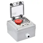 IP67 Push Button Box ABS Lock Button E Stop Button Electrical Fire Equipment