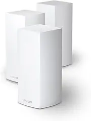 Linksys Velop MX12600 Tri-Band Mesh WiFi 6 System (AX4200) WiFi Router with up to 830 m² Wireless Coverage, 3.5 Times Faster for More Than 120 Devices - Pack of 3, White