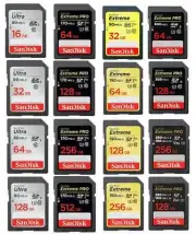 SD Card SanDisk 32GB 64G 128G 256G 512G 16G 1T Ultra Extreme PRO SDXC MemoryCard