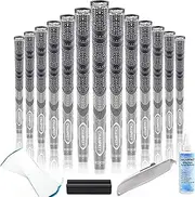 Champkey MCS Golf Grips Set of 13(Free 15 Tapes Included) -Large Lower Hand Cord Rubber Golf Club Grips Ideal for Clubs Wedges Drivers Irons Hybrids