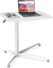 Luxury Overbed Table Medical Adjustable Height Overbed Bedside Table with Wheels Mobile Laptop Computer Standing Desk for Hospital and Home Medical Use Portable