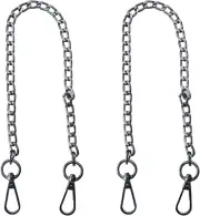 Sowaka 2 Pcs Metal Bag Chain Strap 15.7 Inch Long Purse Strap Extender Bag Handl