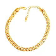 Cuban Chain Anklets Gold Silver Color Ankle Bracelets Women Girls Jewelry Gifts