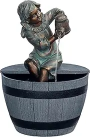 Takasho Water Feature Girl Watering Fountain with Light