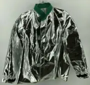 National Safety Apparel Large Silver Aluminized Acrysil Coat W/ Snap Front Large