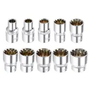 Slotted Ratchet or Extension Drive Locks 12 Point Socket Bit for Ratchet Wrench