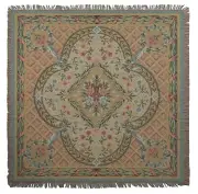 Savonnerie Belgian Modern Decorative Design Woven Tapestry Throw Blanket NEW
