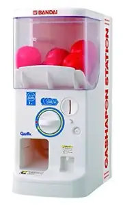 Bandai Official Gashapon Gachapon Machine Plus 12xCapsule 4xCoin Station Toy