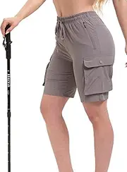 [Arunlluta] 7" Hiking Shorts Women Quick Dry Cargo Shorts for Women Lightweight Womens Golf Shorts Stretchy Athletic Summer