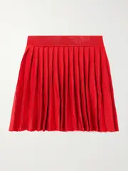 [Self-Portrait] Self-Portrait - Pleated Knitted Mini Skirt - Red - x small x small Red