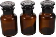 LIGIGWASH 3pcs Glass Dropper Bottles With Wide Mouth Airtight Containers For Chemical Samples With Easy To Clean