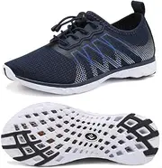 [CIOR] Kids Water Shoes Boys & Girls Sports Aqua Athletic Sneakers Lightweight Sport Shoes(Little Kid/Big Kid), 5.navy, 4.5 Big Kid