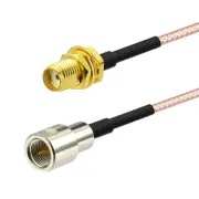 10pcs FME Plug male to SMA female bulkhead adapter pigtail Cable RG316 15cm WiFi