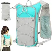 Doiyislem Hydration Running Vest - Reflective Hydration Backpack for Running | Adjustable Breathable Sports Backpack with 1.5 L Water Bladder for Women Men Cycling Camping Travel Hiking Bicycle
