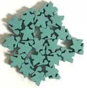 Rise Of Tribes Game Replacement Part - Green Tribe Members Meeples NEW