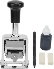 ANKROYU Number Stamp, 5 Digit Number Stamp Machine, Automatic Jump Number Numeric Numbering Stamp, Self Inking Numbers Imprint for Banking Accounting