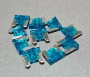 10Pcs 15A BLUE Low Profile Mini Blade Fuse
