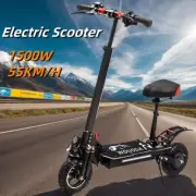 High-Speed 1500W Electric Scooter 55KM/H 40km Foldable Off Road 10" Tyre E-Bike