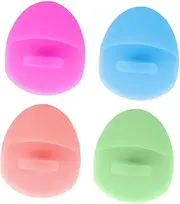 Baluue 2pcs Silicone Face Cleansing Brush for Women Deep Cleansing Exfoliating Electric Facial Scrubbing Brush Face Wash Tool