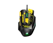 8-button Colorful Free Drive Automatic Pressure Gun Mouse Computer Notebook Desktop Wired Gaming Mouse-Yellow