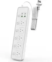 11-in-1 Power Board with USB C and Independent Switches, 6Ft(1.8M)Extension C...