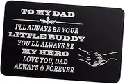 Vaveren Engraved Metal Wallet Insert Card,Thank Dad Card,Grateful Dad Gift,Dad Gifts Engraved Wallet Holder Card for Father,Daddy, Type C