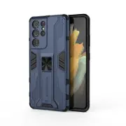 2PCS Shockproof Armor Case for Samsung A72 5G Stand Phone Cover for Galaxy A72 5G Capa Coque Funda - Blue Samsung A72 5G