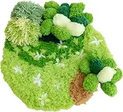 beausougon DIY Latch Hooking Craft 3D Coaster Set with Moss Design， Crochet Kit for Adults