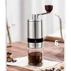 Stainless Steel Manual Coffee GrinderS Hand Crank Grinder 6 Adjustable Levels