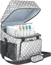 Stylish Patented Serger Bag with Storage Pockets for Most Standard Overlocks