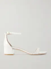 [Stuart Weitzman] Stuart Weitzman - Nudist Block Patent-leather Sandals - Cream - US9 US 9 Cream