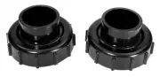 Bulkhead union, 1-1/2" x 2" set, black (b)