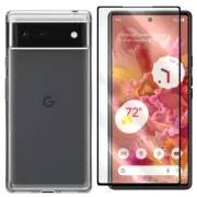Anti-Strike Screen Protector + Durable Soft Slim TPU Case fit Google Pixel 6 USA