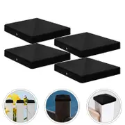4 Sets of Fence Post Finials Fence Cap Protector Fence Cover Protector Fence Plastic Post Caps Black 10.50X10.50X3.50CM
