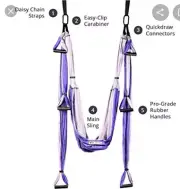 Aerial Yoga Swing Sling Hammock Strap Anti-Gravity Inversion Trapeze Purple