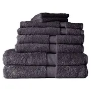 8pc Canningvale Royal Splendour Home Decor Bathroom Bath Towel Set Slate