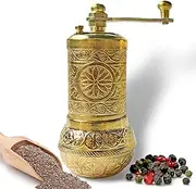 Pepper Grinder - Manual Spice Grinder - Herb Grinder - Pepper Grinder Mill - Pepper Mill - Spice Grinder - Coffee Bean Grinder (Gold)