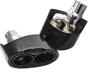 Carbon Fiber Exhaust Tip Compatible For Audi RS3 RS4 RS5 RS6 RS7 A3 A4 A5 A6 A7 Muffler Tip Exhaust System S4 S5 S6 S7 Exhaust Pipe Nozzle(Single inner B)