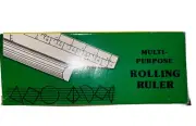 Vintage Rolling Ruler Multi Purpose Drafting Musical Notes 3D Drawing NOS