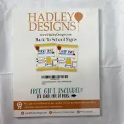 Hadley Designs Pack of 10 Back to School Chalkboard Signs - New in Package