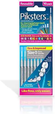 Interdental Brush - Brushes for Cleaning between Teeth (10 Pack, Size 0 (Grey))