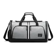 Dry Wet Separation Sports Fitness Yoga Bag Portable Large Capacity Folding Travel Backpack GRAY COLOR