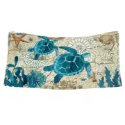 Quick-Drying Beach Towel with Sea Turtle Pattern, Soft and Absorbent,7402