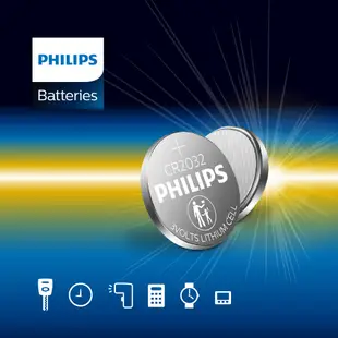 PHILIPS飛利浦 鈕扣型電池(5顆入) CR2025 CR2032【美日多多】 鈕扣電池