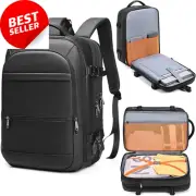 40L Travel Backpack, Expandable Carry-On, Waterproof Laptop Backpack